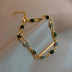 Olivia Moss Duo Bracelet | Gold