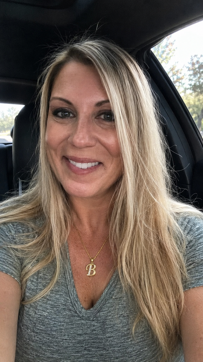 Chyrstal accent initial necklace ~Sarah S.