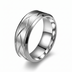 Heston Cutline Ring | White Gold