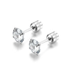 Classic Solitaire Earrings | White Gold