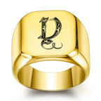 Classic Noble Initial Ring | Gold