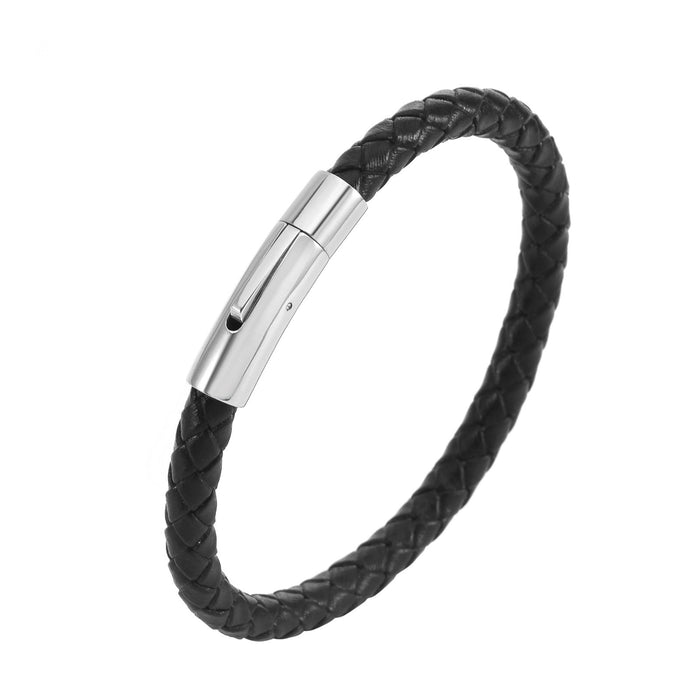 Valor Leather Braid Bracelet