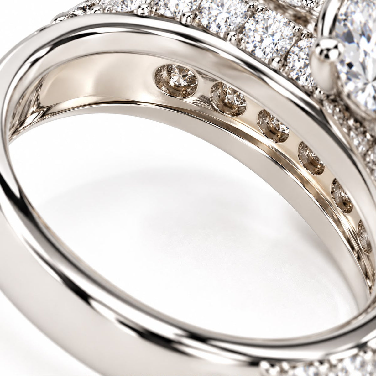 Eternal Radiance Ring Set | White Gold