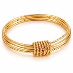 Knotted Elegance Bracelet Set | Gold