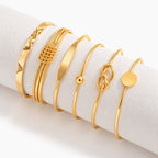 Knotted Elegance Bracelet Set | Gold