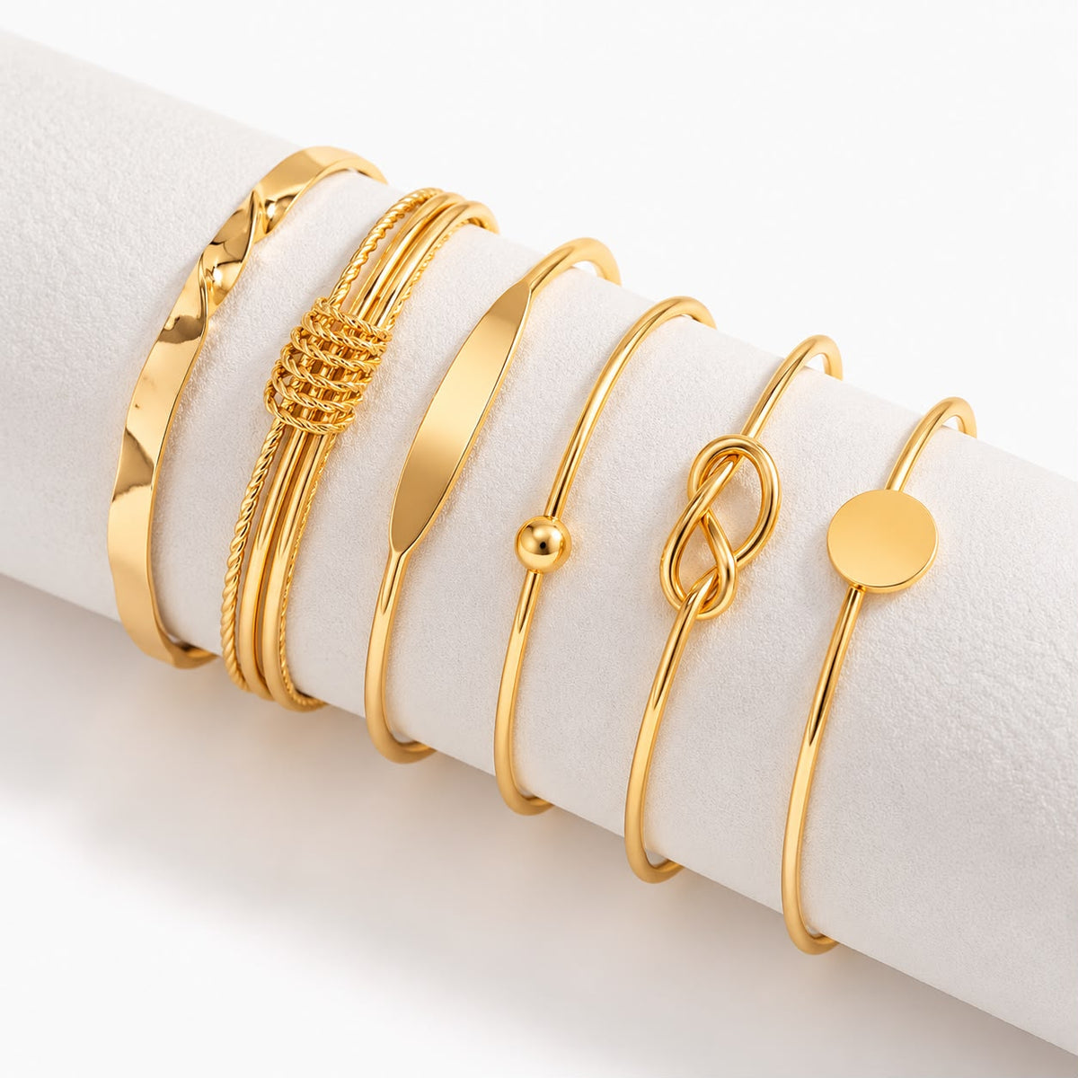 Knotted Elegance Bracelet Set | Gold