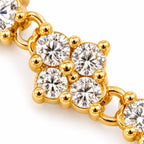 Classic Cluster Tennis Necklace | White Gold