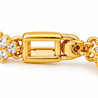 Classic Cluster Tennis Necklace | White Gold