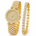 Luxe Radiance Gold Watch & Bracelet Set | Gold