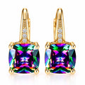 Mystic Stone Hoop Earrings | Gold