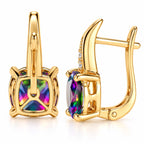 Mystic Stone Hoop Earrings | Gold