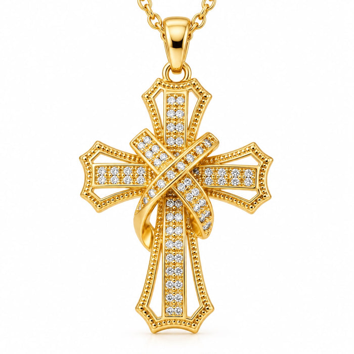 Radiant Cross Pendant Necklace