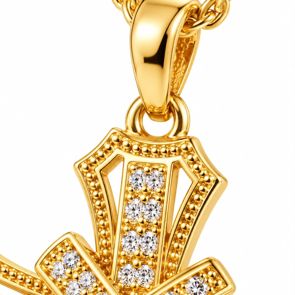 Radiant Cross Pendant Necklace | Gold