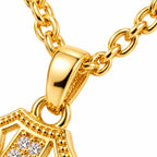 Radiant Cross Pendant Necklace | Gold