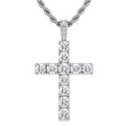 Cross necklace | White Gold