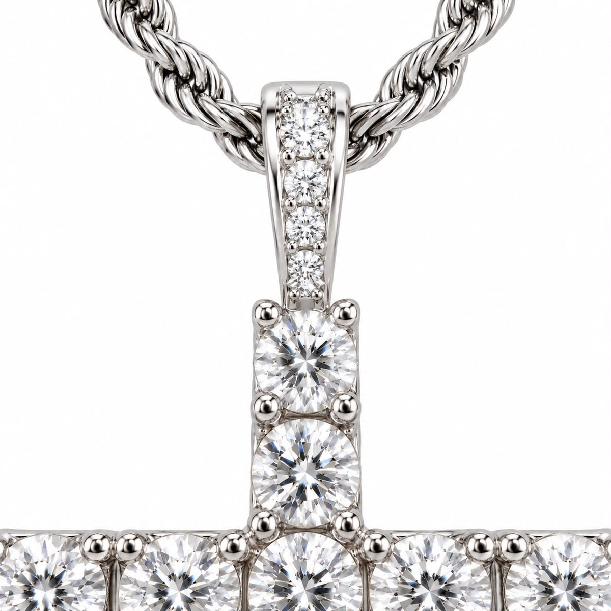 Cross necklace | White Gold