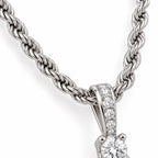 Cross necklace | White Gold