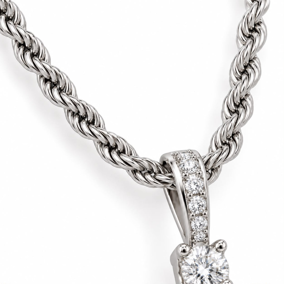 Cross necklace | White Gold
