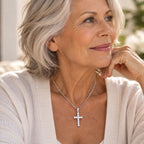 Cross necklace | White Gold