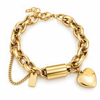 Heartened Chunky Bracelet | Gold