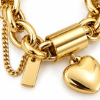 Heartened Chunky Bracelet | Gold