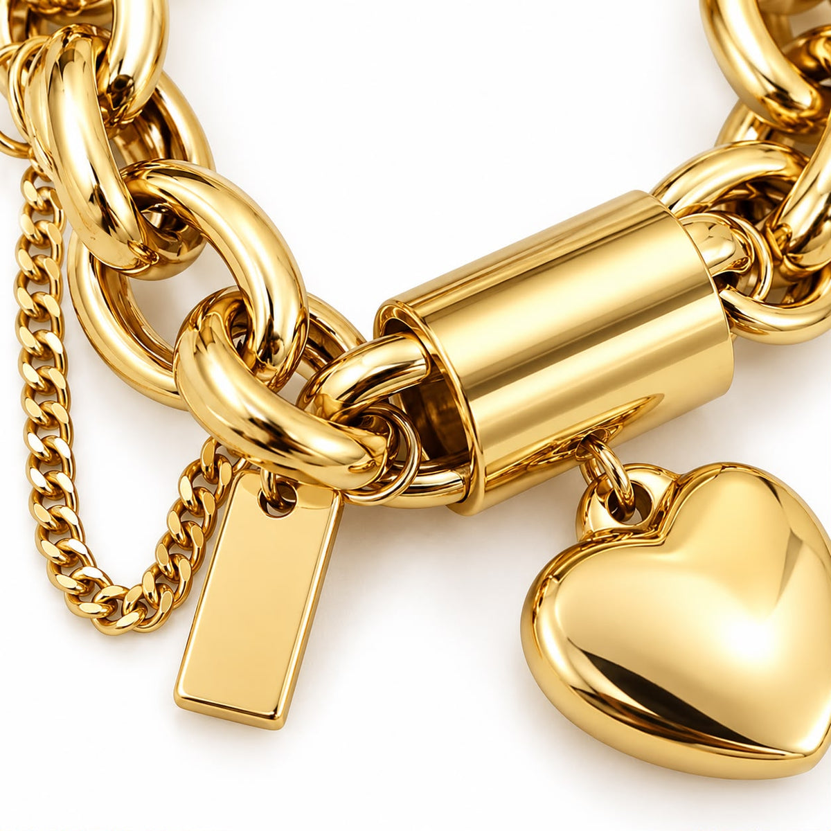 Heartened Chunky Bracelet | Gold