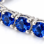 Sapphire Tennis Bracelet | White Gold