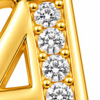 Crystal Accent Initial Necklace | Gold
