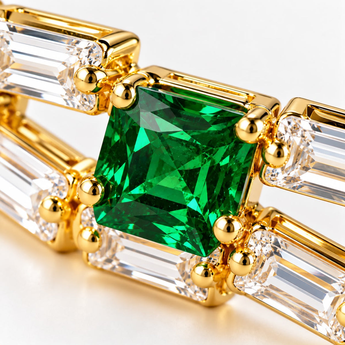 Verde Link Tennis Bracelet | Gold