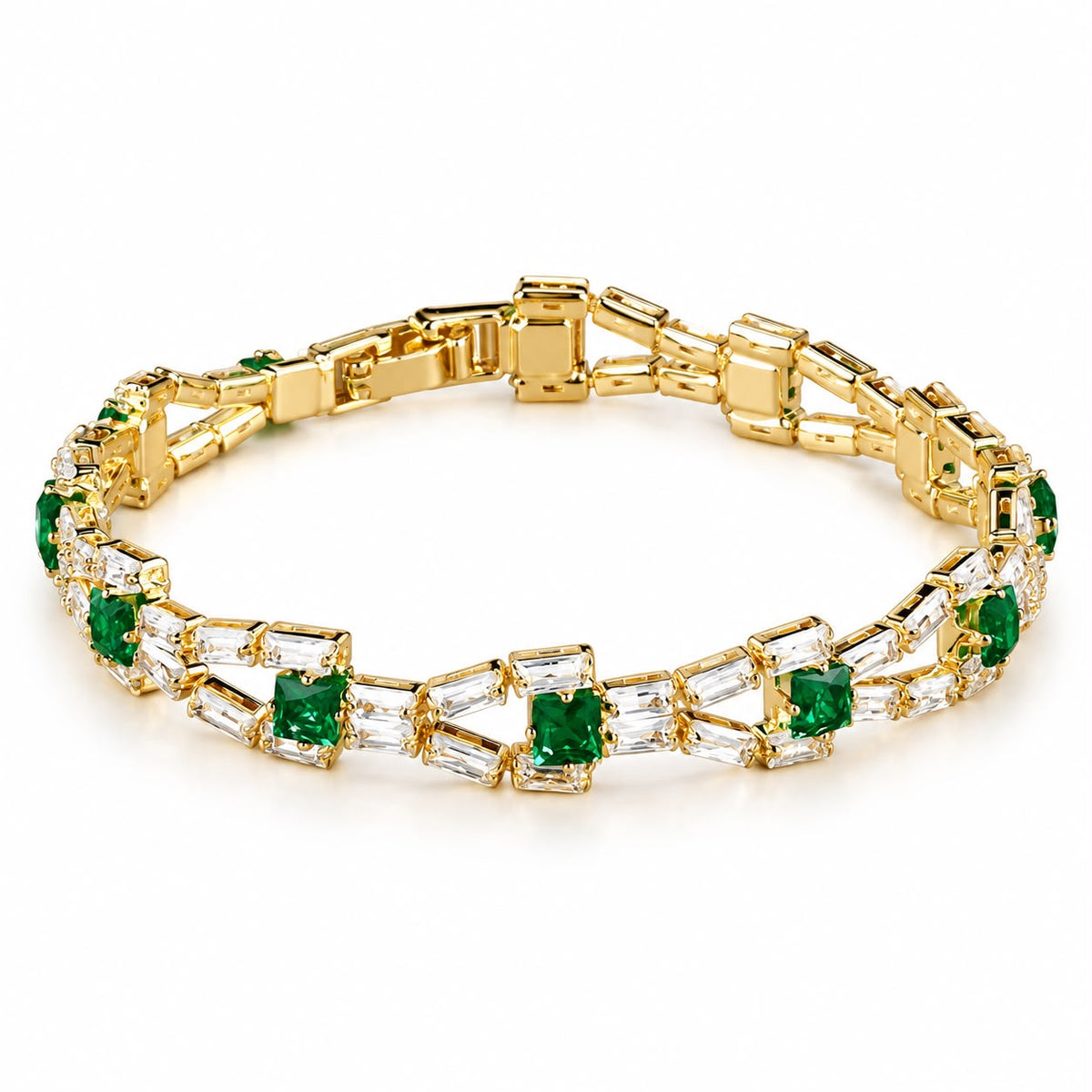Verde Link Tennis Bracelet | Gold