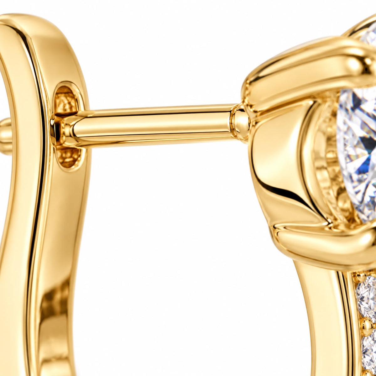 Channel Huggie Earrings | Gold