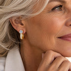 Channel Huggie Earrings | Gold