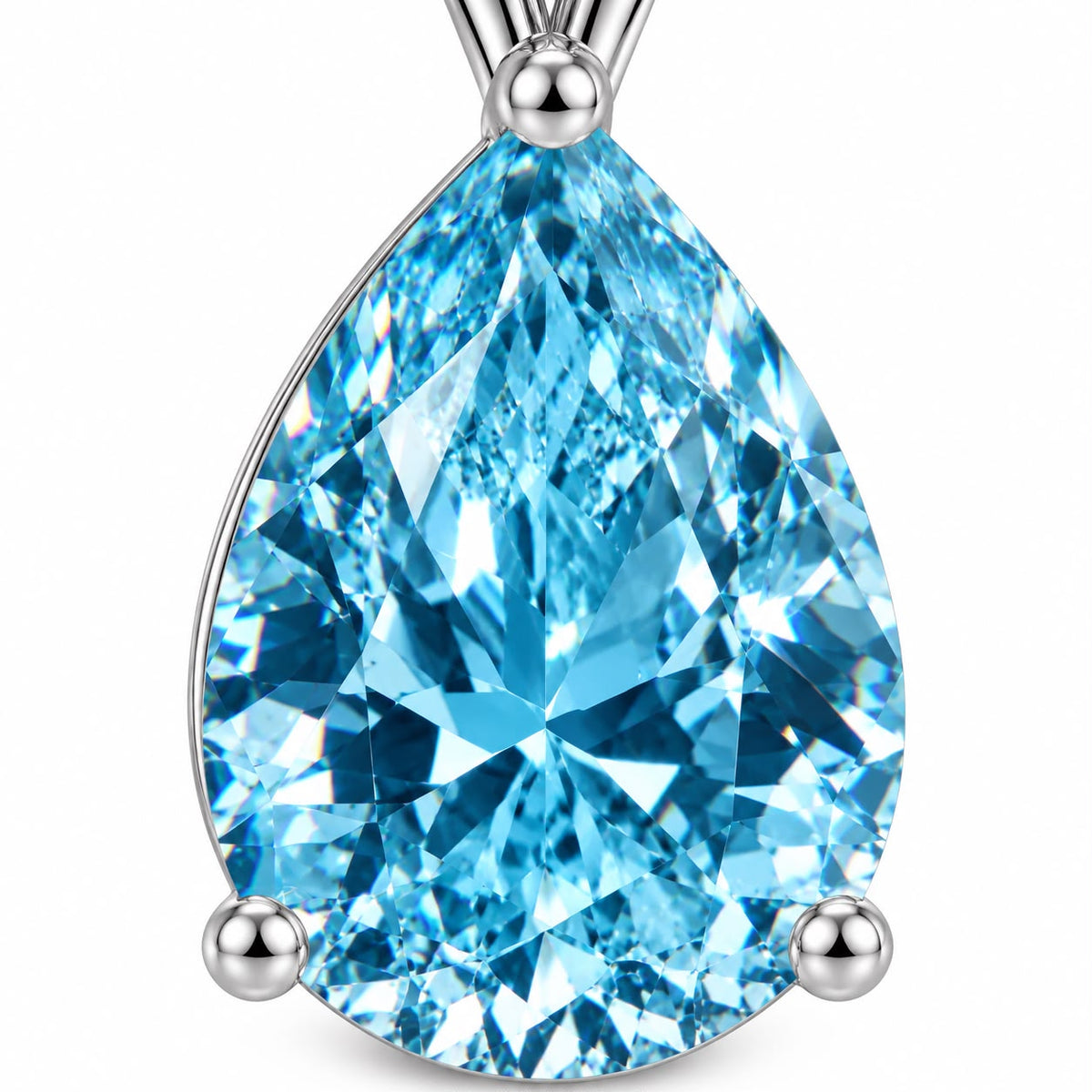 Ocean's Tear Necklace | White Gold