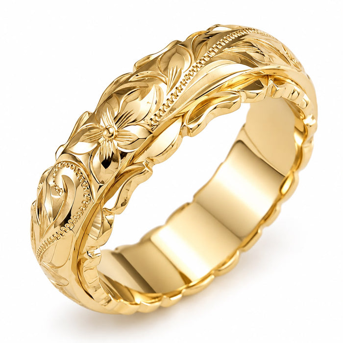 Antique Gold Flower Ring