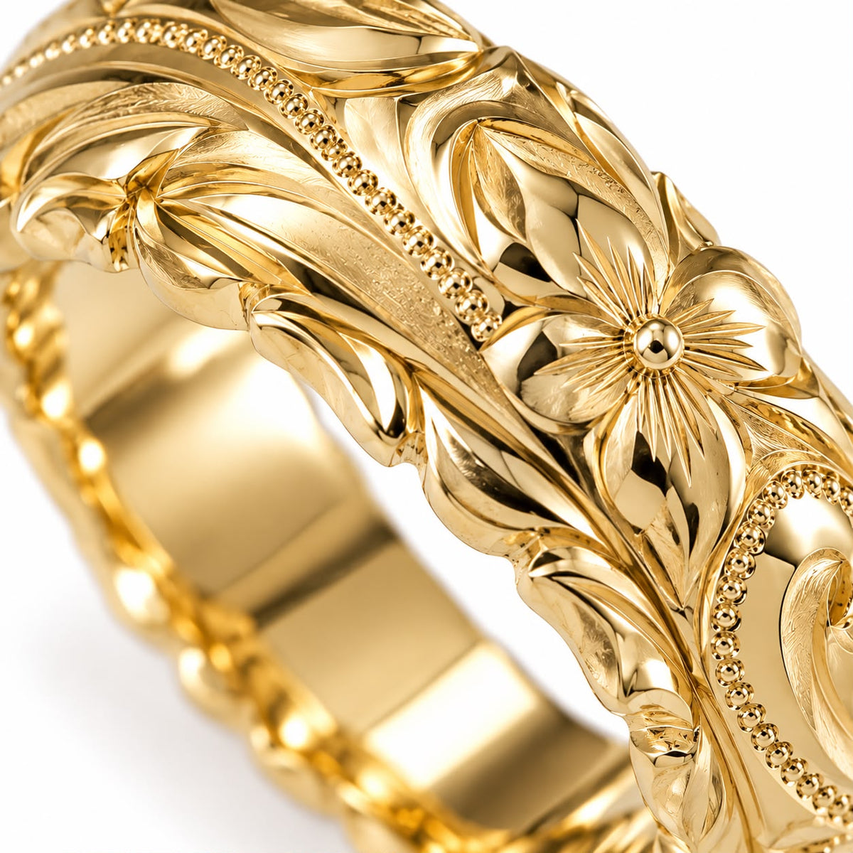 Antique Gold Flower Ring | Gold