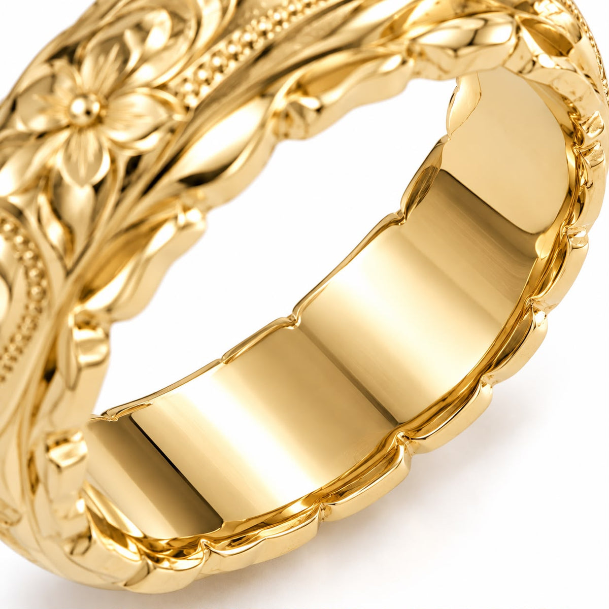 Antique Gold Flower Ring | Gold