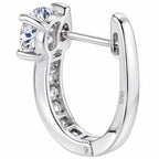 Channel Huggie Earrings | White Gold