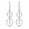 Sunbeam Spiral Earrings | White Gold