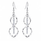Sunbeam Spiral Earrings | White Gold