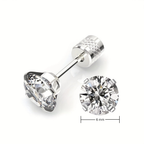 Classic Solitaire Earrings | White Gold